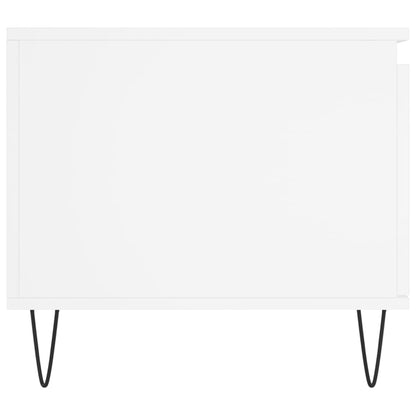 Table basse Blanc 100x50x45 cm Bois d’ingénierie - Tables basses