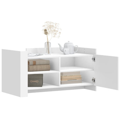 Table basse blanc 100x50x50 cm bois d’ingénierie - Tables basses