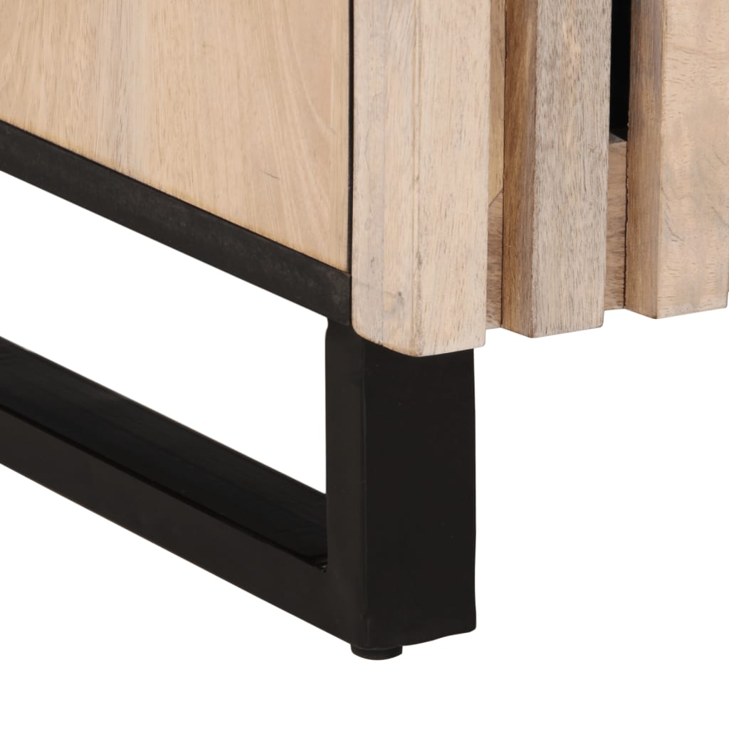 Table basse blanc 100x55x40 cm bois de manguier massif - Tables basses