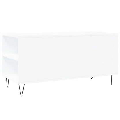 Table basse blanc 102x44,5x50 cm bois d’ingénierie - Tables basses