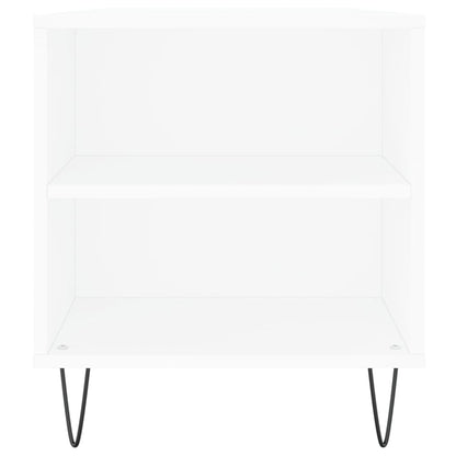 Table basse blanc 102x44,5x50 cm bois d’ingénierie - Tables basses