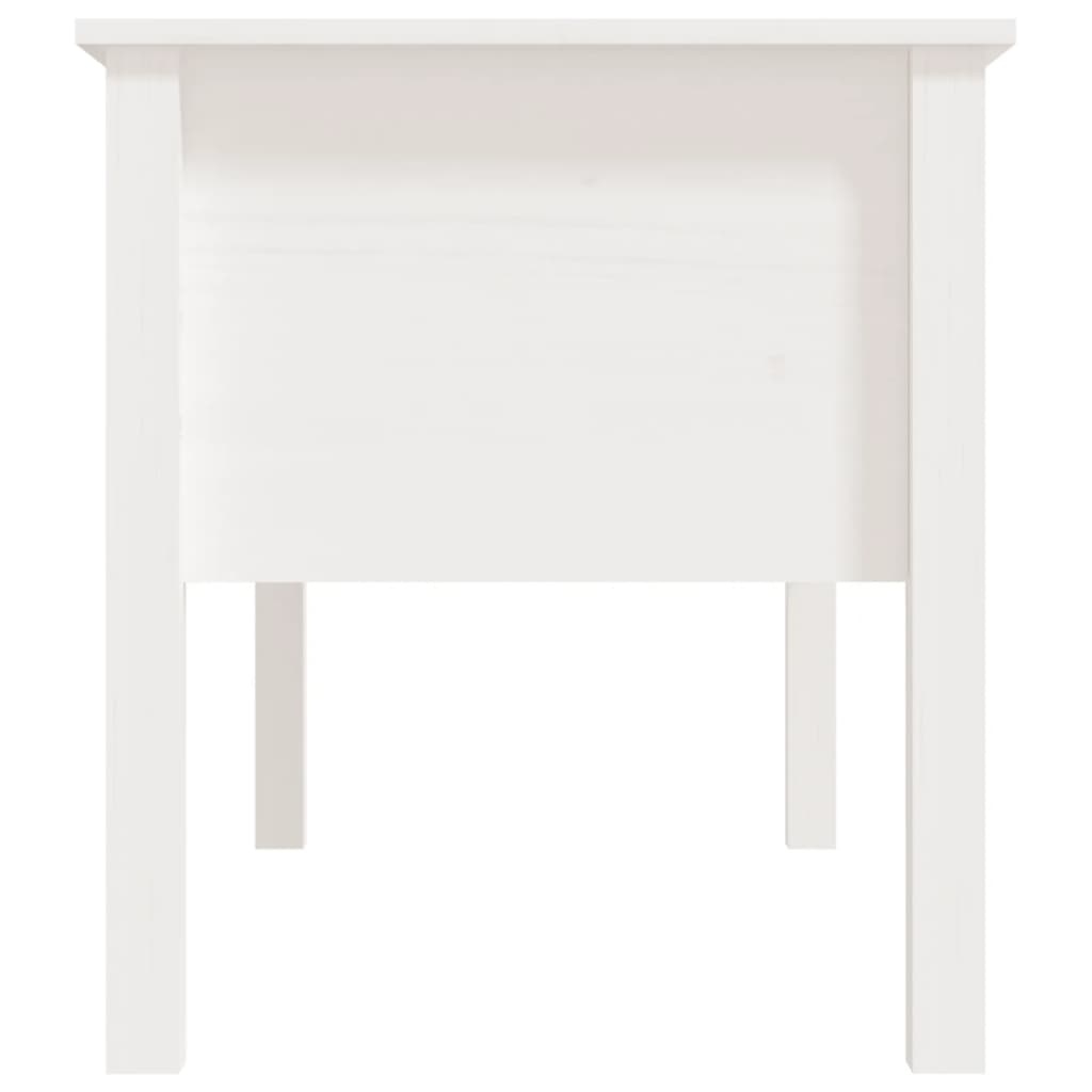 Table basse Blanc 102x49x55 cm Bois massif de pin - Tables basses