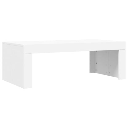 Table basse blanc 102x50x36 cm bois d’ingénierie - Tables basses