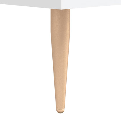 Table basse blanc 102x50x40 cm bois d’ingénierie - Tables basses