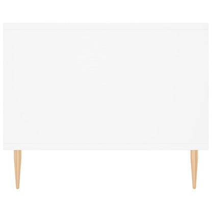 Table basse blanc 102x50x40 cm bois d’ingénierie - Tables basses