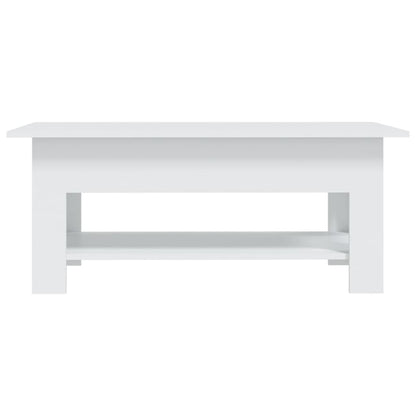 Table basse blanc 102x55x42 cm bois d’ingénierie - Tables basses