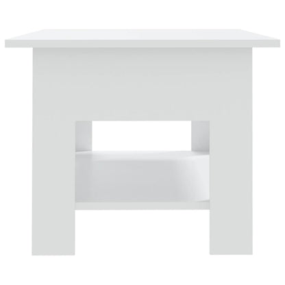 Table basse blanc 102x55x42 cm bois d’ingénierie - Tables basses