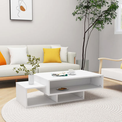 Table basse Blanc 105x55x32 cm Bois d’ingénierie - Tables basses