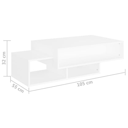 Table basse Blanc 105x55x32 cm Bois d’ingénierie - Tables basses