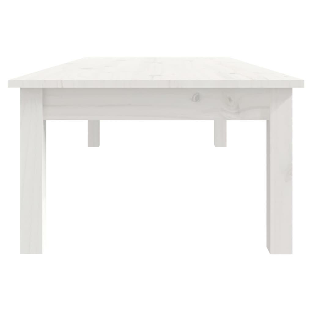 Table basse Blanc 110x50x30 cm Bois massif de pin - Tables basses