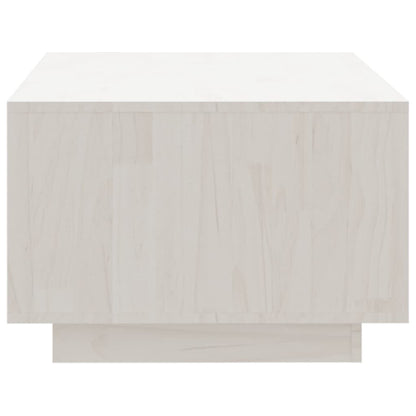 Table basse blanc 110x50x33,5 cm bois de pin massif - Tables basses