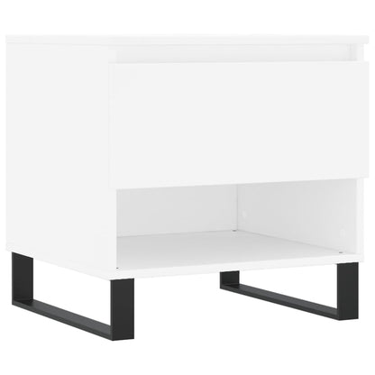 Table basse blanc 50x46x50 cm bois d’ingénierie - Tables basses
