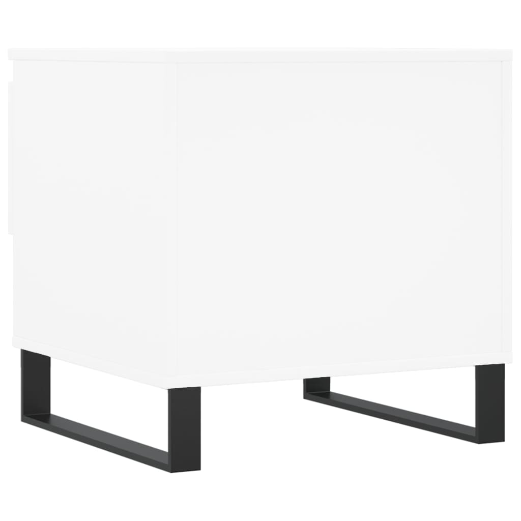 Table basse blanc 50x46x50 cm bois d’ingénierie - Tables basses