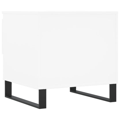 Table basse blanc 50x46x50 cm bois d’ingénierie - Tables basses