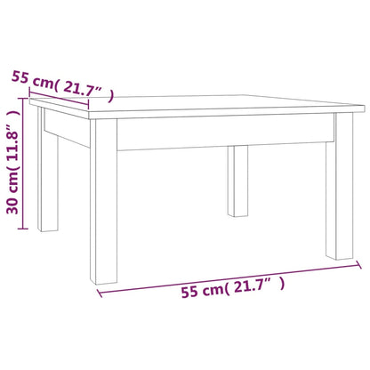 Table basse Blanc 55x55x30 cm Bois massif de pin - Tables basses
