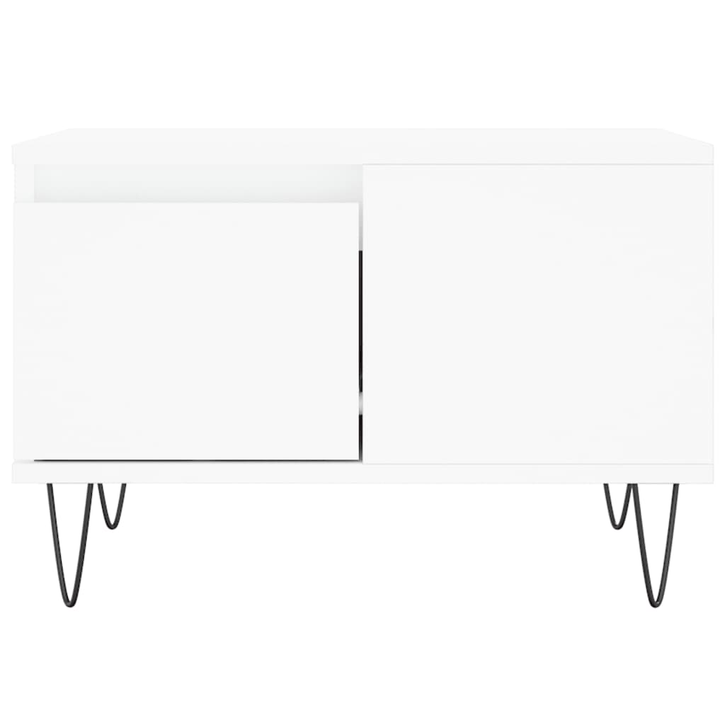 Table basse blanc 55x55x36,5 cm bois d’ingénierie - Tables basses