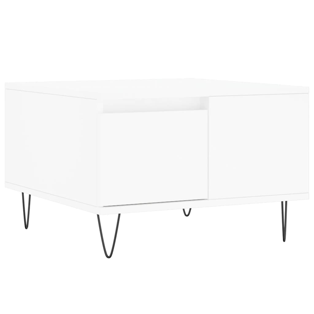 Table basse blanc 55x55x36,5 cm bois d’ingénierie - Tables basses