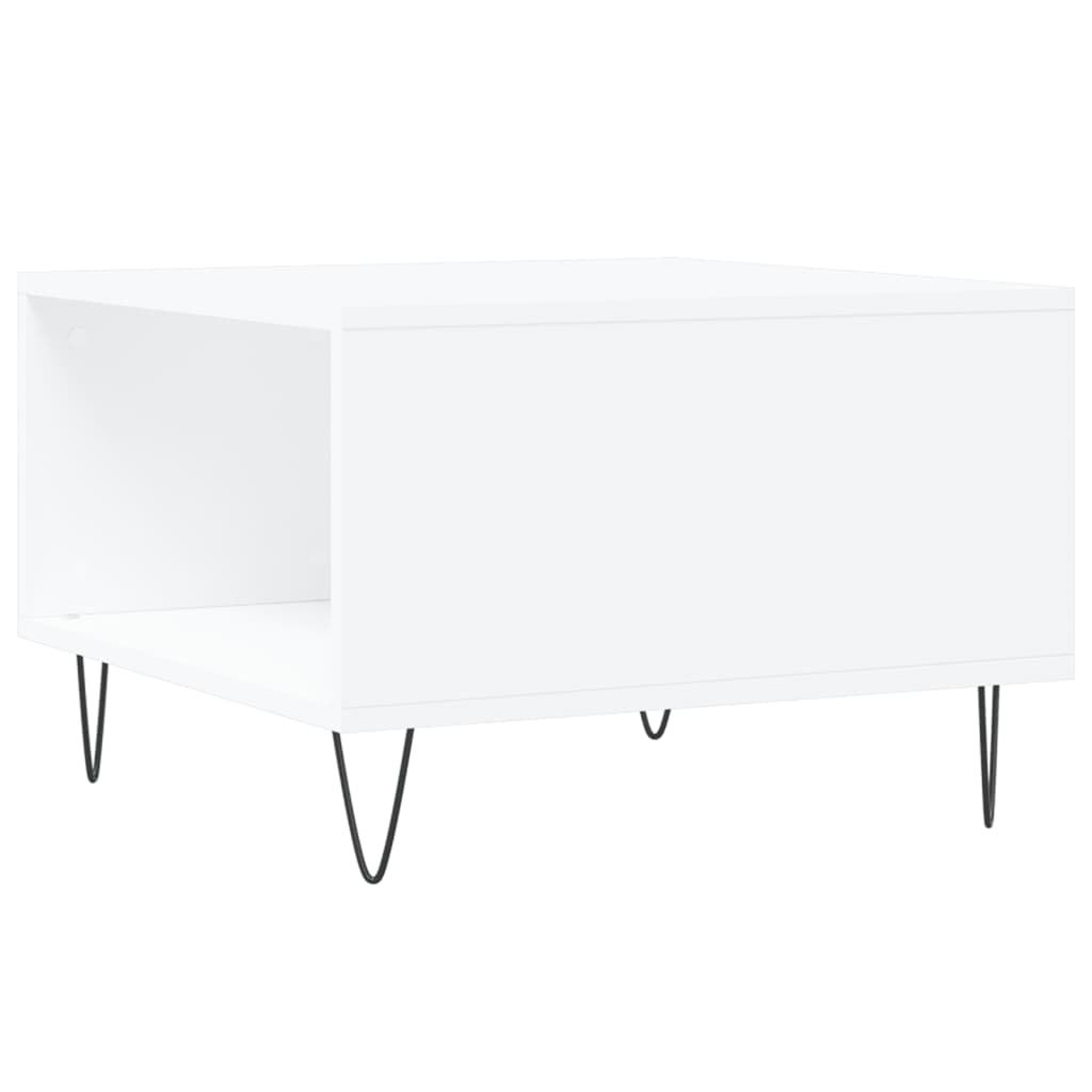 Table basse blanc 55x55x36,5 cm bois d’ingénierie - Tables basses