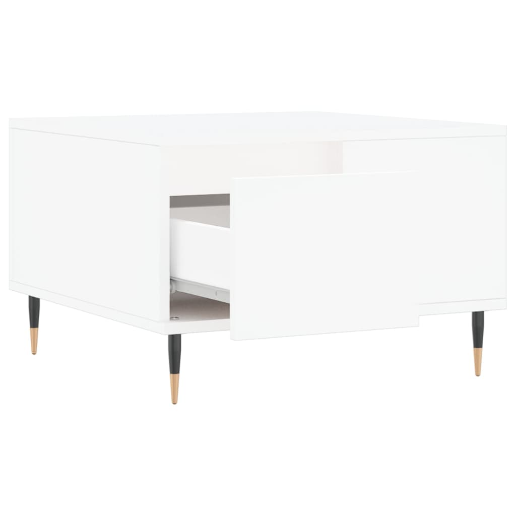 Table basse blanc 55x55x36,5 cm bois d’ingénierie - Tables basses