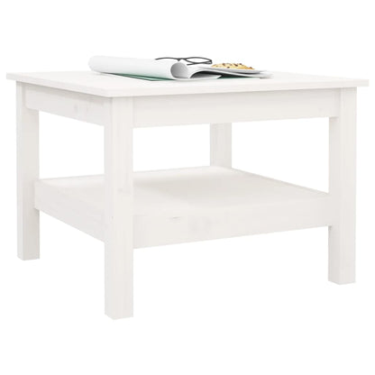 Table basse Blanc 55x55x40 cm Bois massif de pin - Tables basses