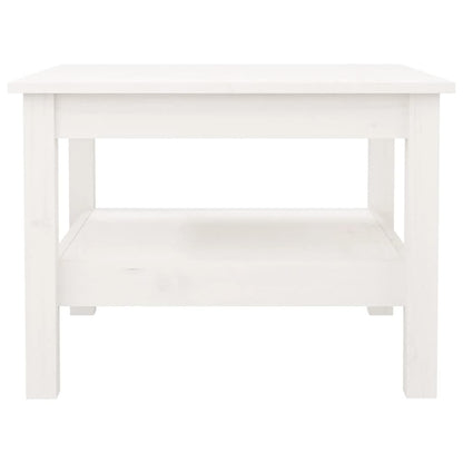Table basse Blanc 55x55x40 cm Bois massif de pin - Tables basses
