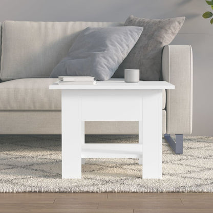 Table basse blanc 55x55x42 cm bois d’ingénierie - Tables basses