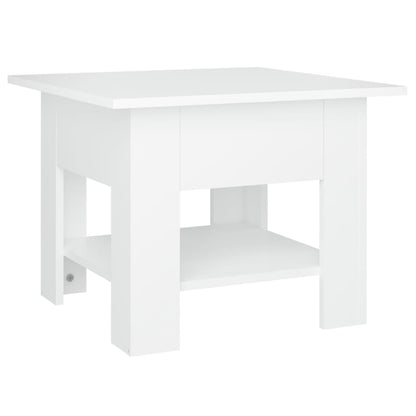 Table basse blanc 55x55x42 cm bois d’ingénierie - Tables basses