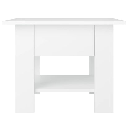 Table basse blanc 55x55x42 cm bois d’ingénierie - Tables basses