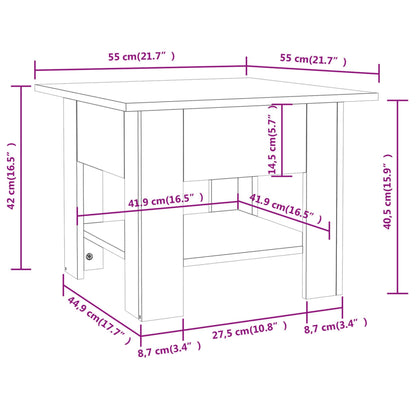 Table basse blanc 55x55x42 cm bois d’ingénierie - Tables basses