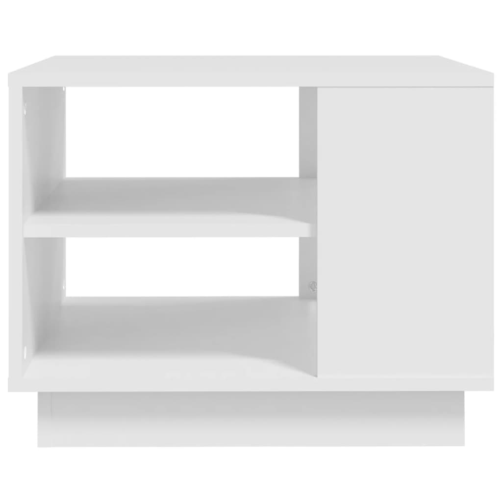 Table basse blanc 55x55x43 cm bois d’ingénierie - Tables basses