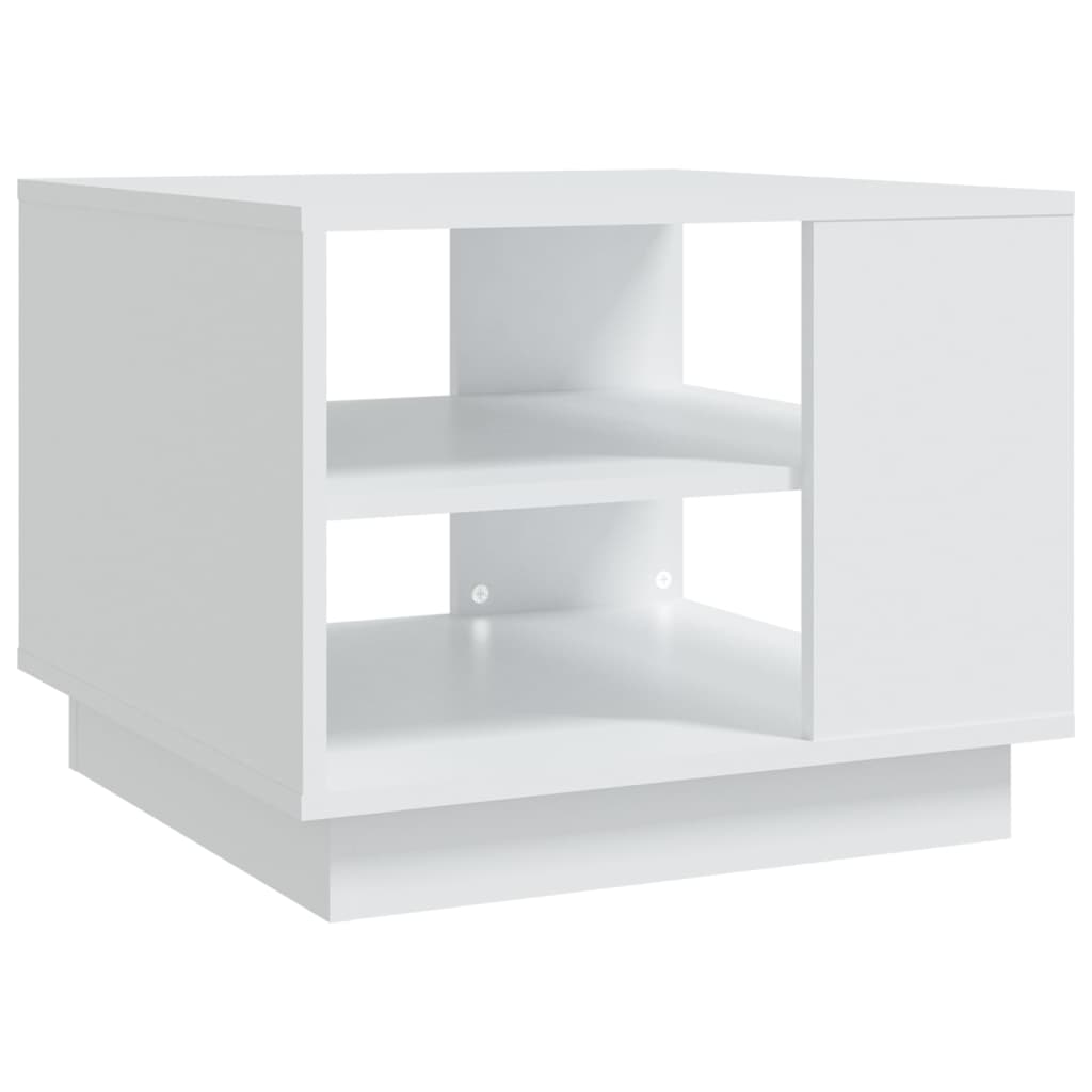Table basse blanc 55x55x43 cm bois d’ingénierie - Tables basses