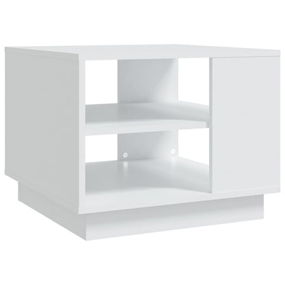 Table basse blanc 55x55x43 cm bois d’ingénierie - Tables basses