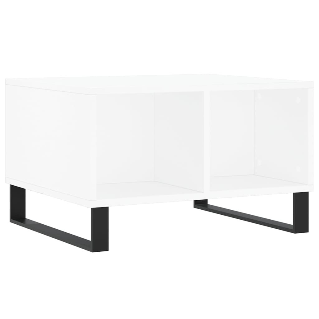 Table basse Blanc 60x50x36,5 cm Bois d’ingénierie - Tables basses