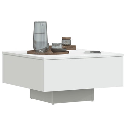 Table basse blanc 60x60x31,5 cm bois d’ingénierie - Tables basses