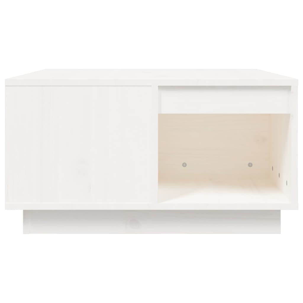 Table basse Blanc 60x61x32,5 cm Bois massif de pin - Tables basses