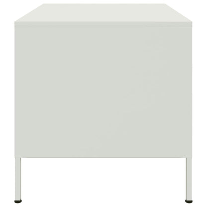 Table basse blanc 68x50x50,5 cm acier - Tables basses
