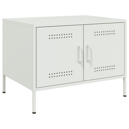 Table basse blanc 68x50x50,5 cm acier - Tables basses