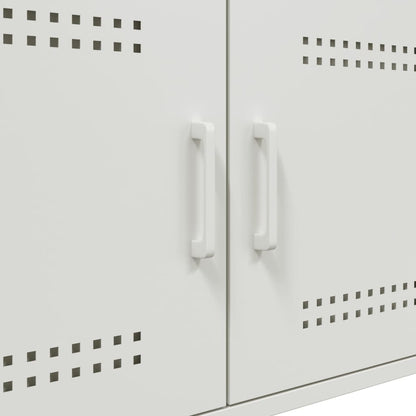 Table basse blanc 68x50x50,5 cm acier - Tables basses