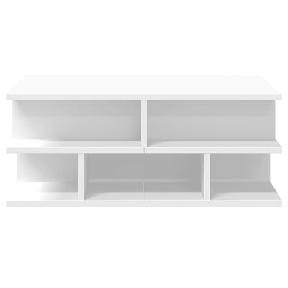 Table basse blanc 70x70x29 cm bois d’ingénierie - Tables basses