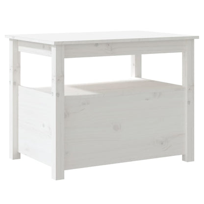 Table basse Blanc 71x49x55 cm Bois massif de pin - Tables basses