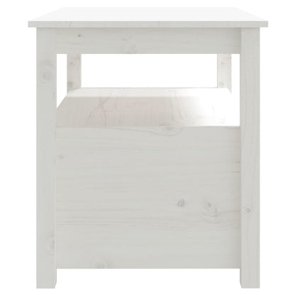 Table basse Blanc 71x49x55 cm Bois massif de pin - Tables basses