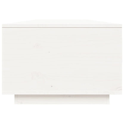 Table basse Blanc 80x50x35,5 cm Bois massif de pin - Tables basses