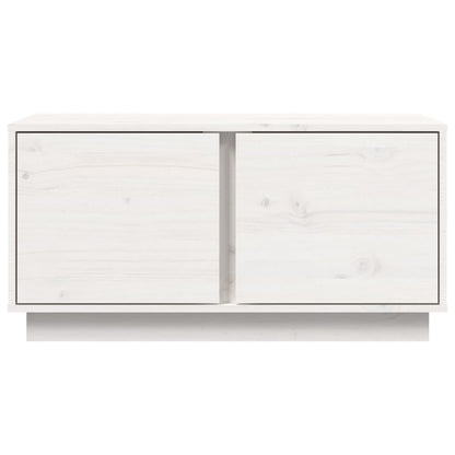 Table basse Blanc 80x50x40 cm Bois massif de pin - Tables basses