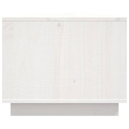 Table basse Blanc 80x50x40 cm Bois massif de pin - Tables basses