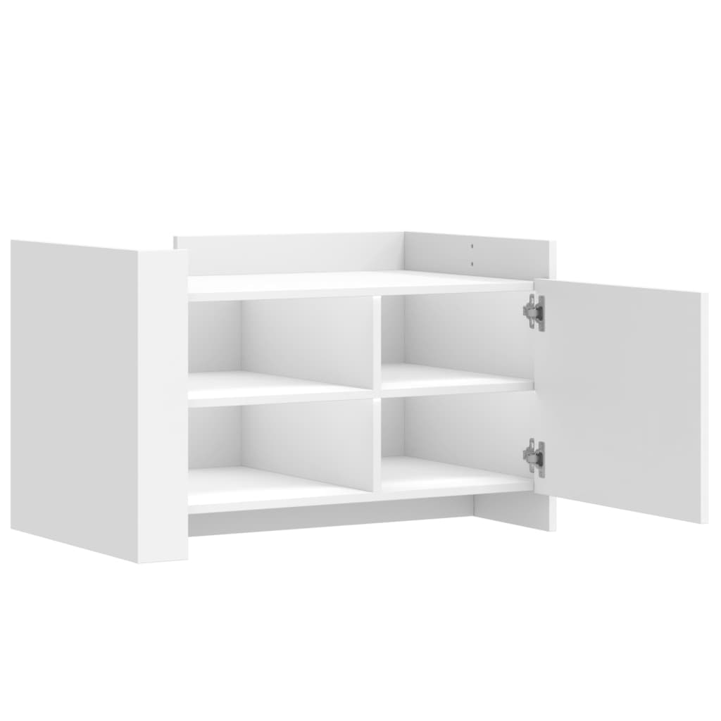 Table basse blanc 80x50x50 cm bois d’ingénierie - Tables basses