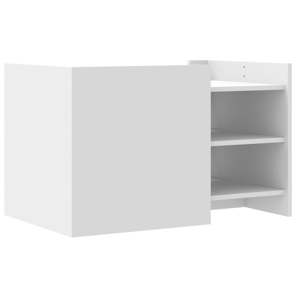 Table basse blanc 80x50x50 cm bois d’ingénierie - Tables basses