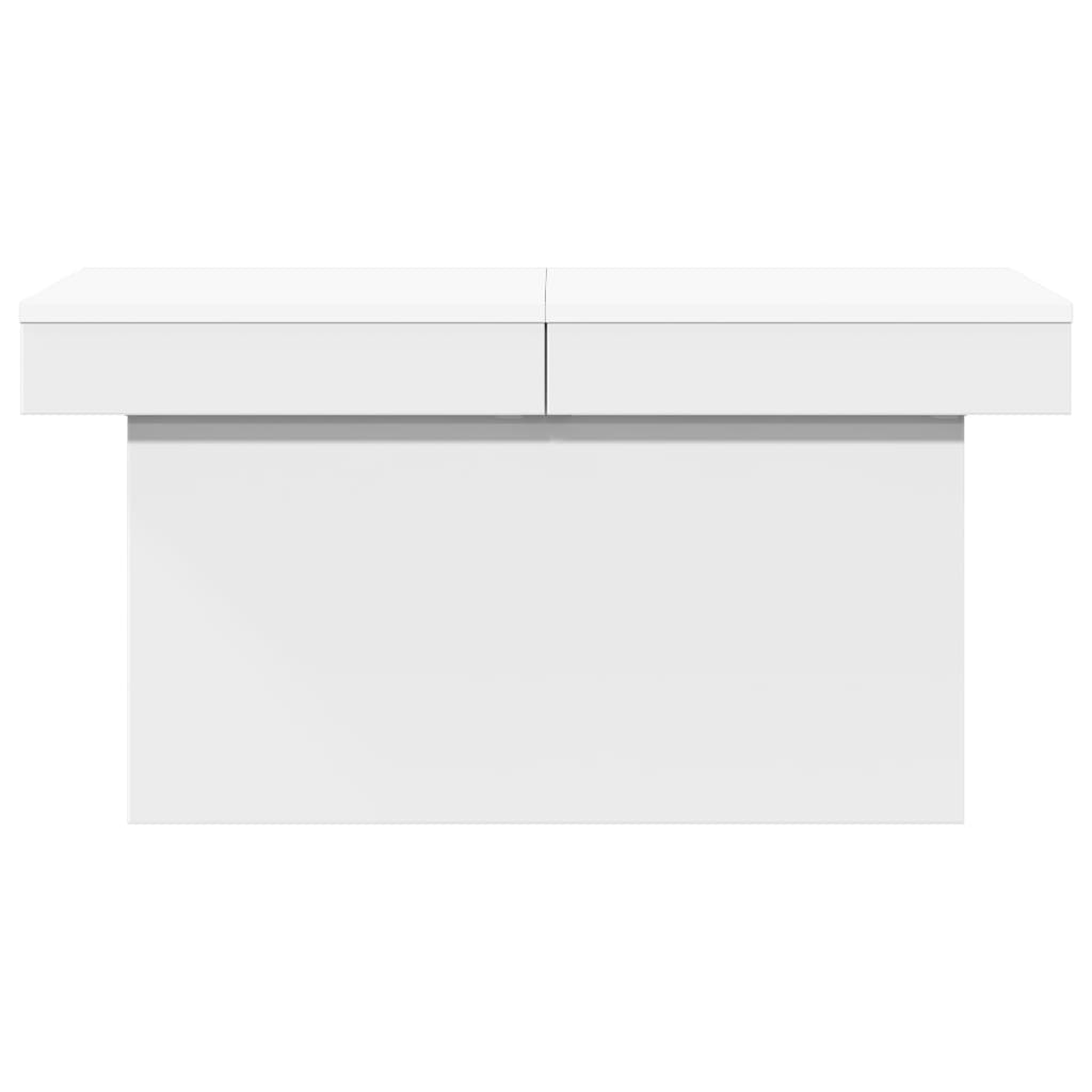 Table basse blanc 80x55x40 cm bois d’ingénierie - Tables basses