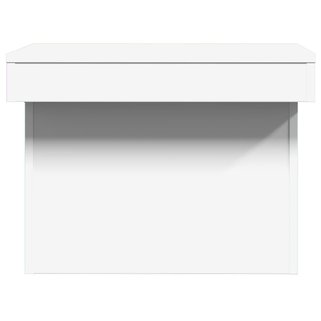 Table basse blanc 80x55x40 cm bois d’ingénierie - Tables basses
