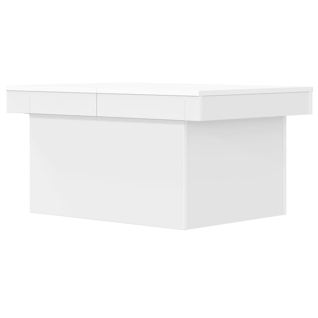 Table basse blanc 80x55x40 cm bois d’ingénierie - Tables basses