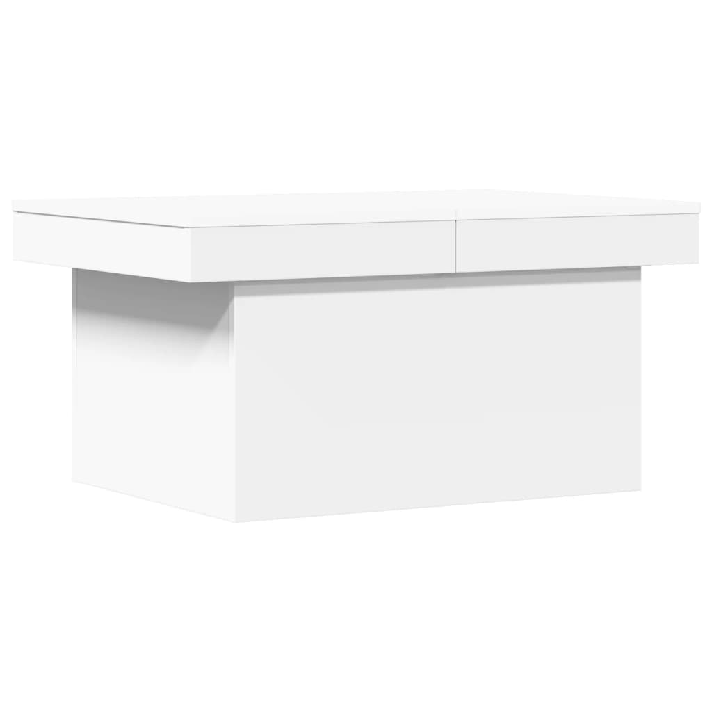 Table basse blanc 80x55x40 cm bois d’ingénierie - Tables basses